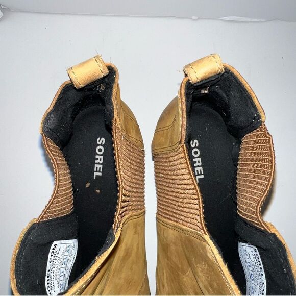 Sorel Boots Womens 9.5 Joan Of Artic Wedge II Chelsea NL3022-240 Brown Leather - Picture 10 of 11